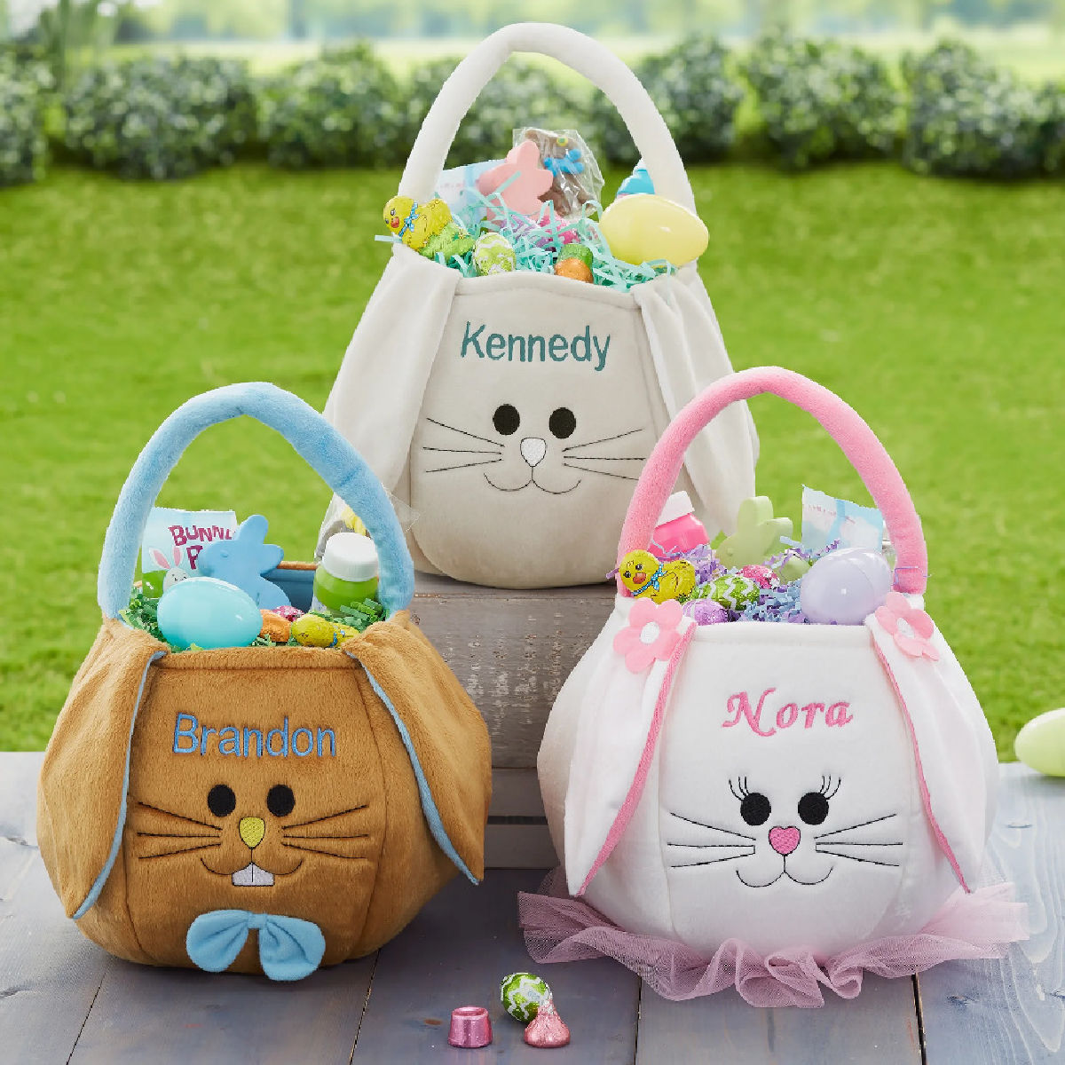 Embroidered Easter Bunny Basket