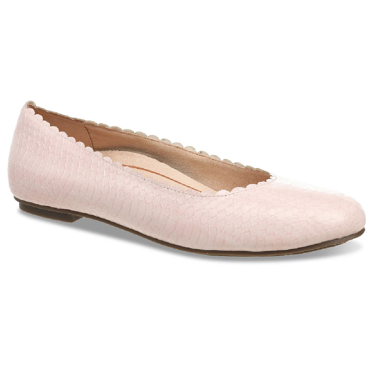 Vionic Julieta Snake Print Scalloped Women's Flats