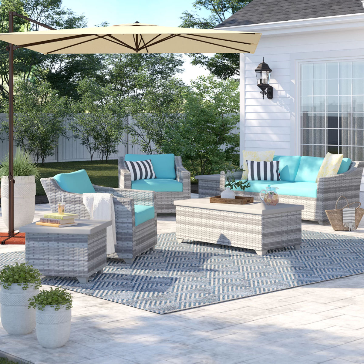 Sol 72 Outdoor Falmouth 6-Piece Patio Conversation Set