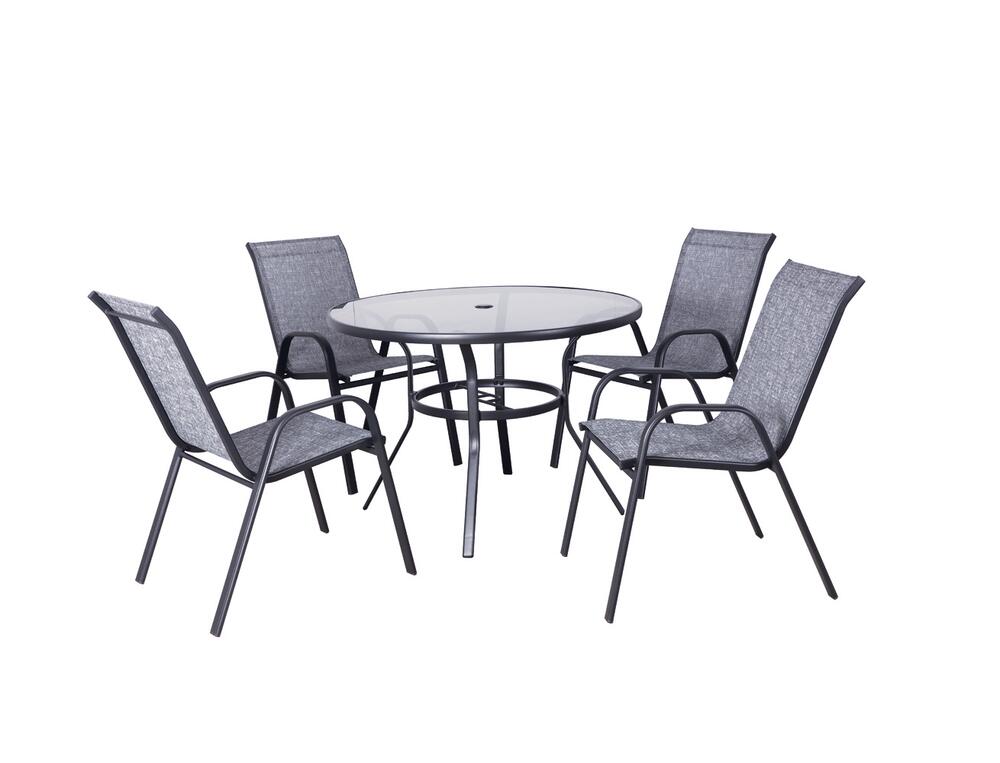 Backyard Creations Fenton Gray 5-Piece Dining Patio Set