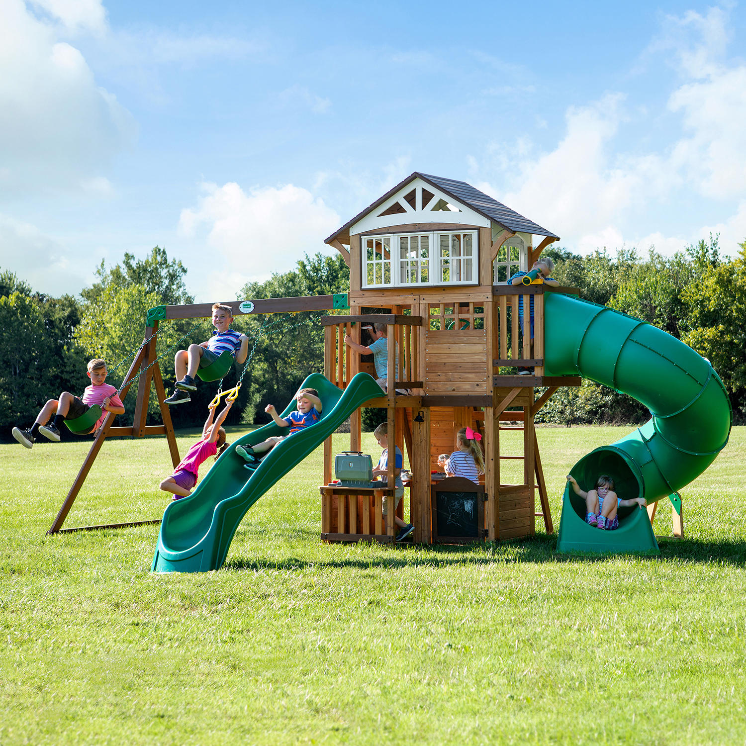 Backyard Discovery Bristol Point Cedar Swing Set