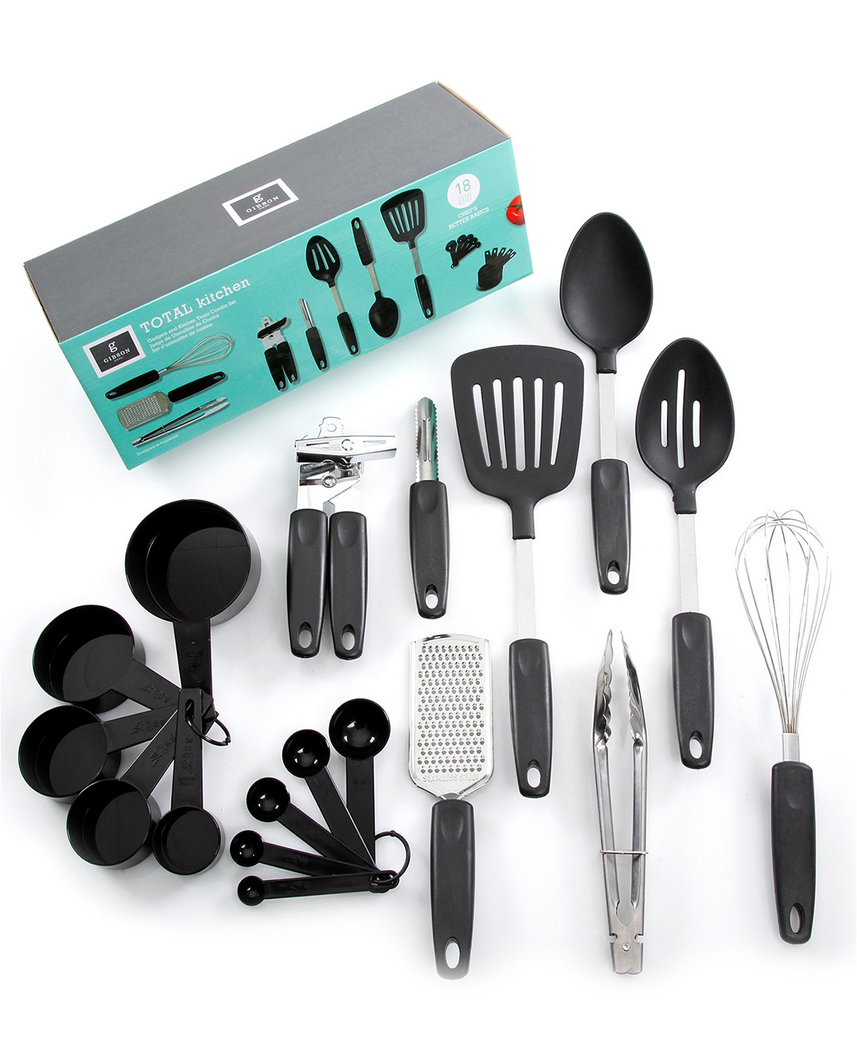 Laurie Gates Home Total Kitchen Chefs Better Basics 18 Piece Gadget Set