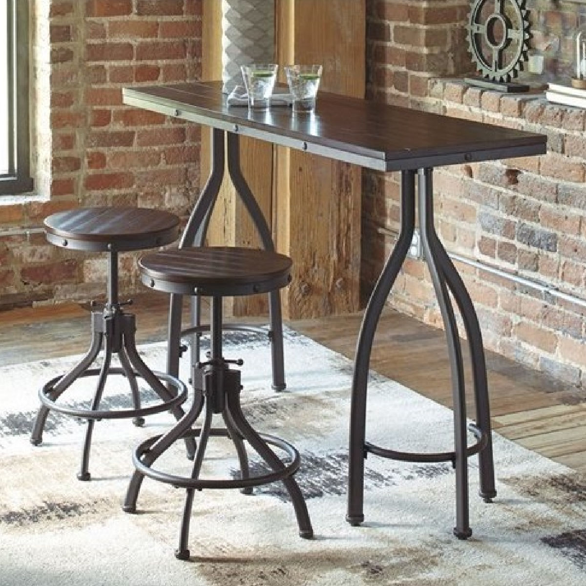 Signature Design By Ashley Casual Odium Counter Height 3pc Dining Set