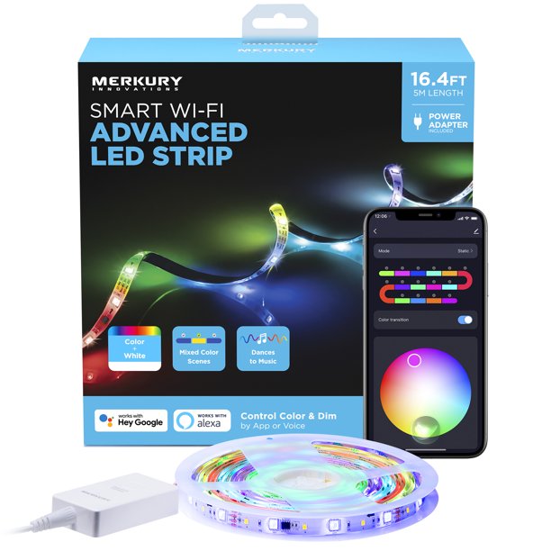 Merkury Innovations Smart Symphony RGBW Multicolor Strip Lights