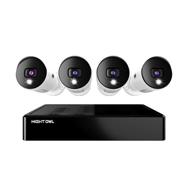 Night Owl Bluetooth 4 Channel 4K Wired DVR & Cameras