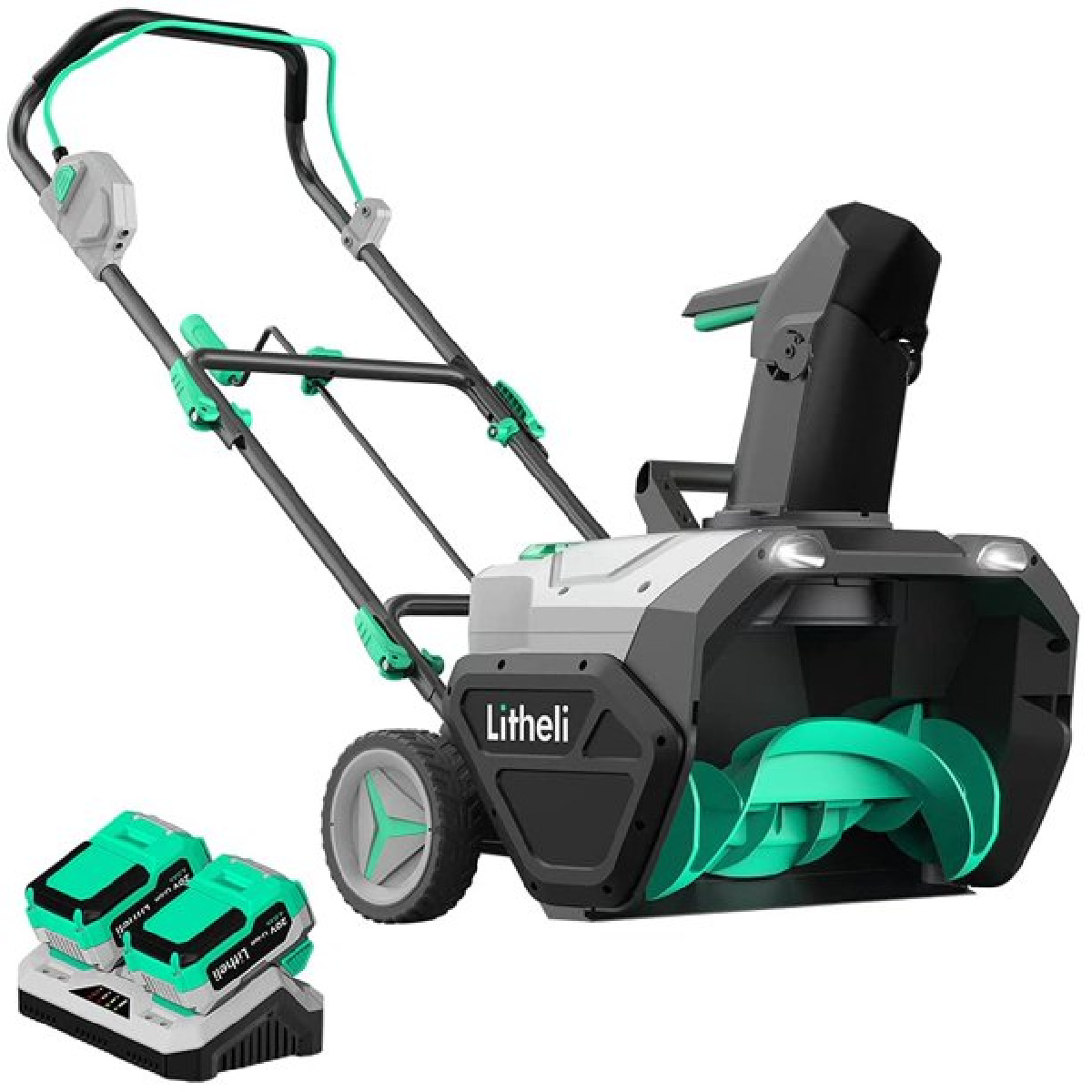 Litheli 2X20V 40V 20-Inch Cordless Brushless Snow Blower