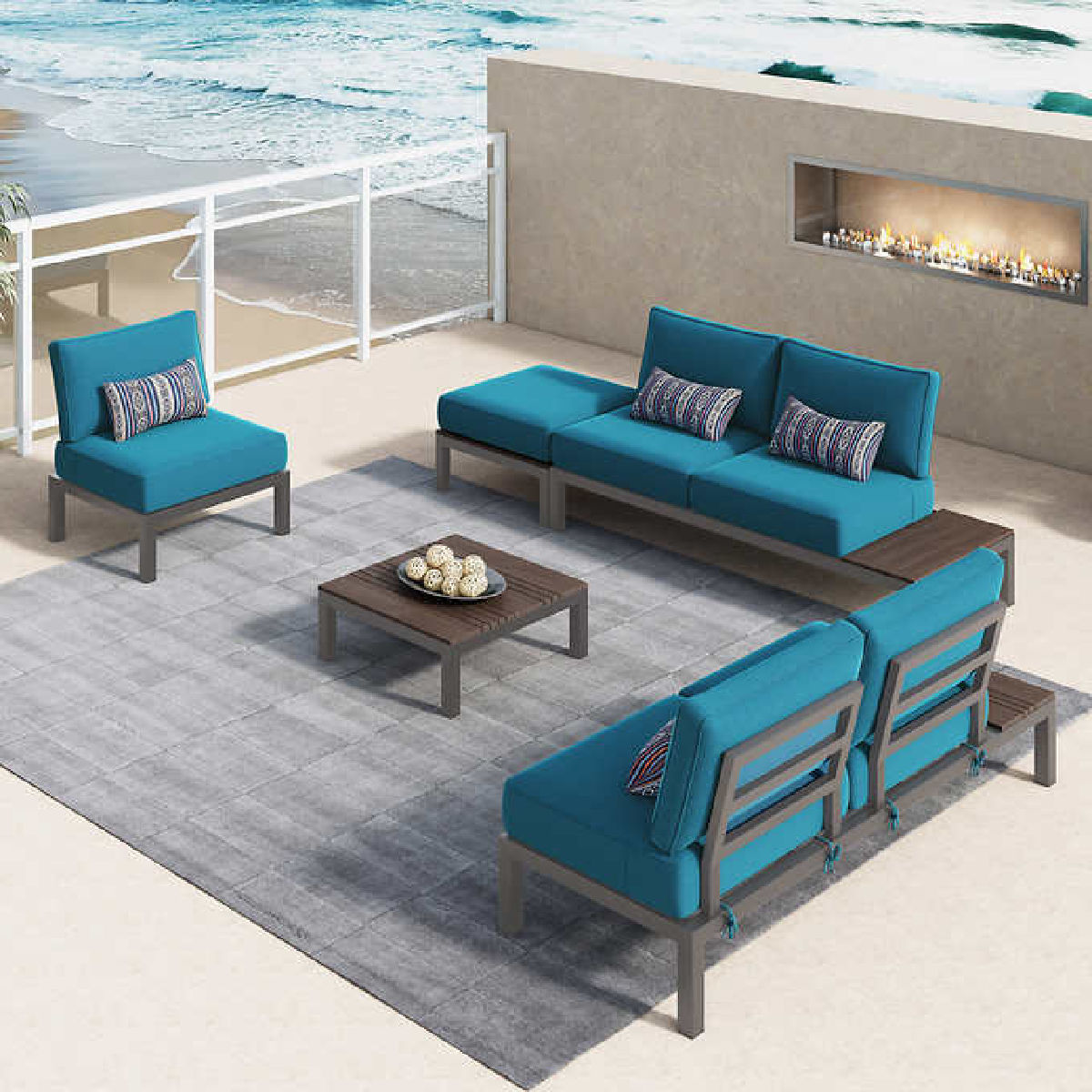 Sirio Colonial 5-Piece Modular Patio Seating Set