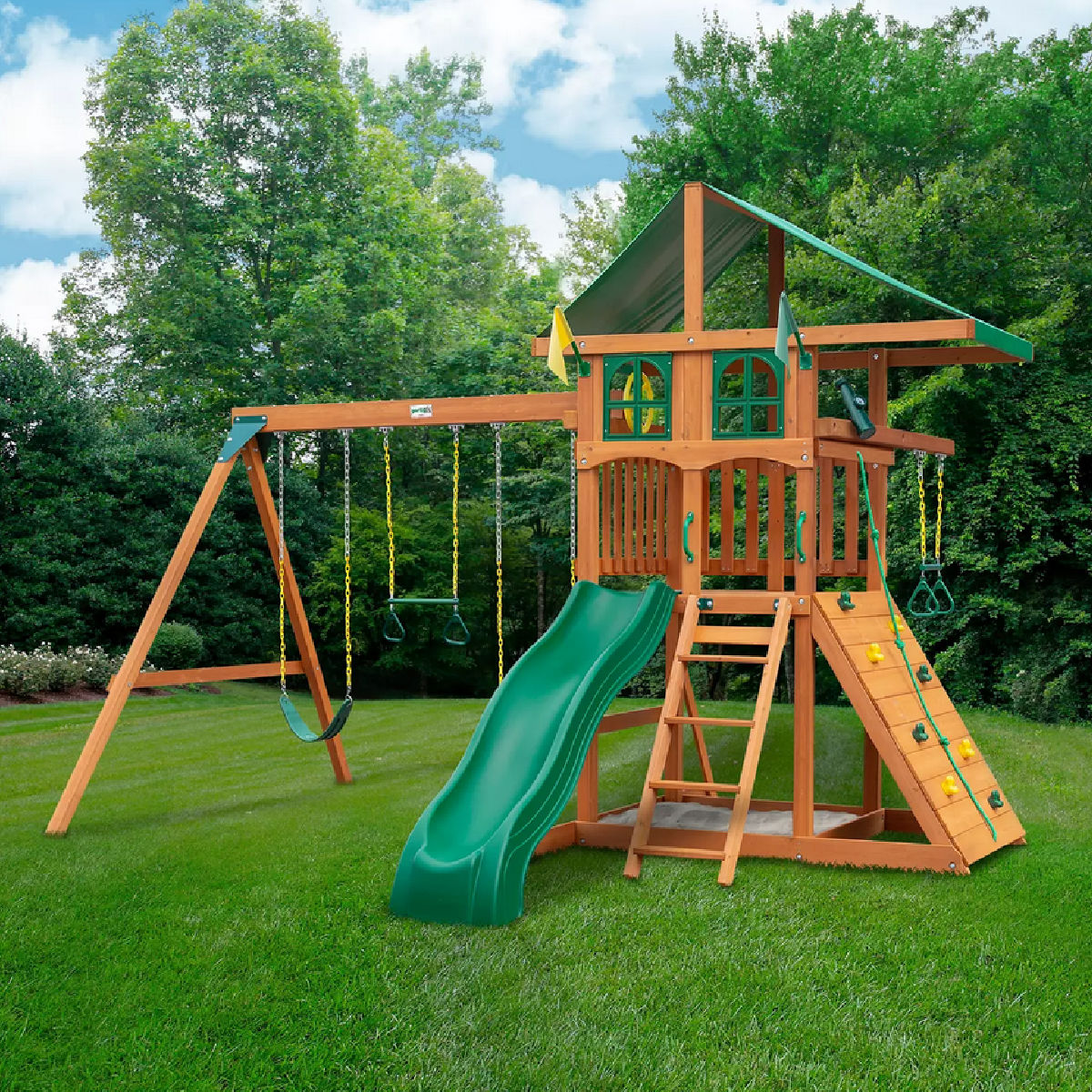 Gorilla Playsets Avalon Treehouse Wood Swing Set