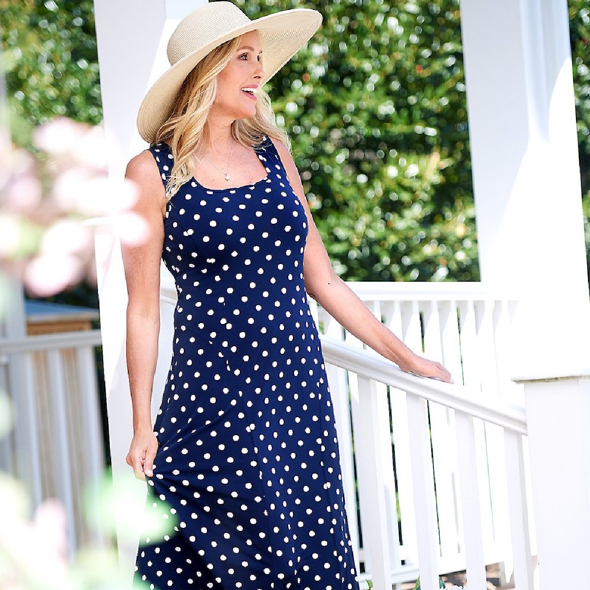 Susan Graver Liquid Knit Sleeveless Midi Dress