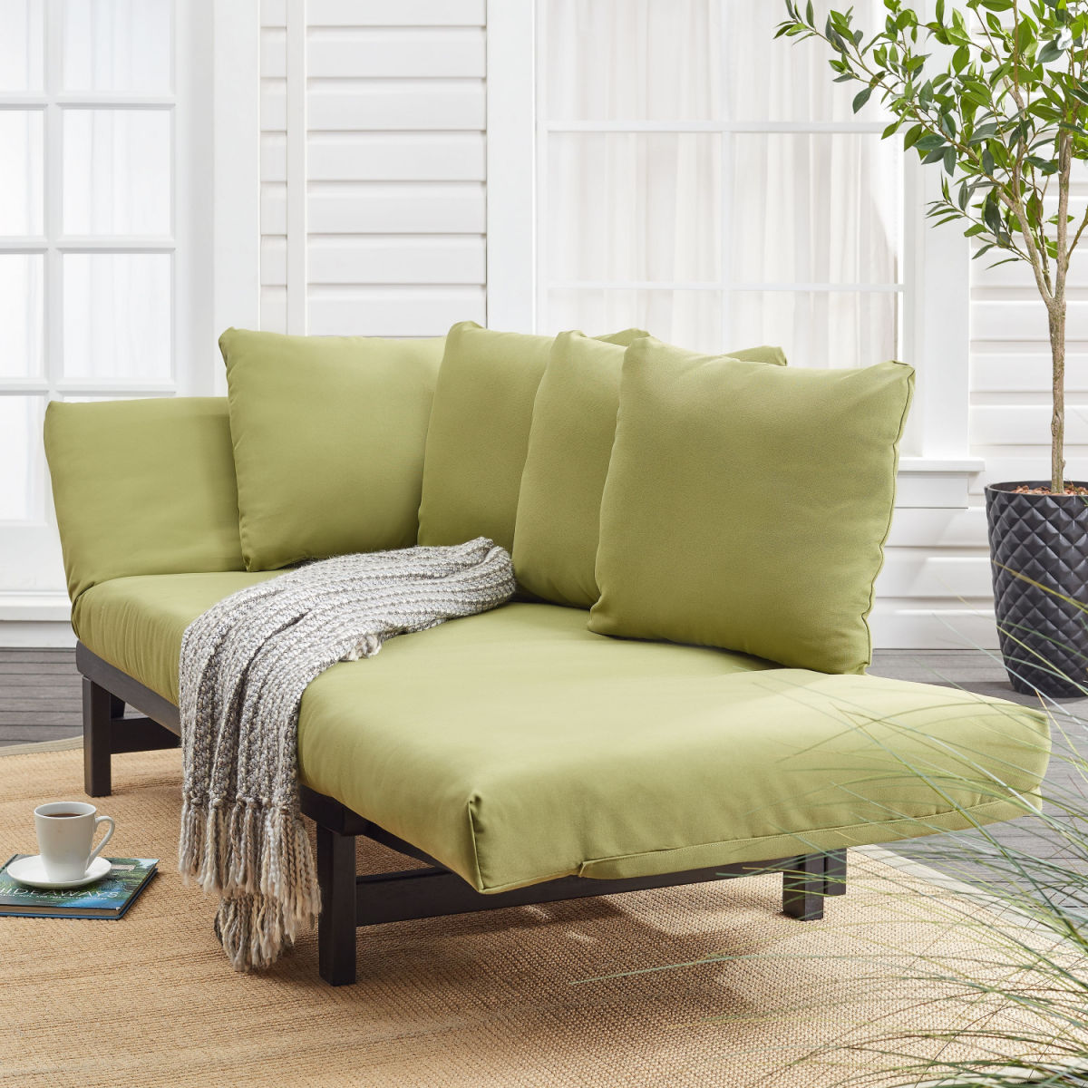 Better Homes & Gardens Delahey Convertible Studio Outdoor Daybed Sofa
