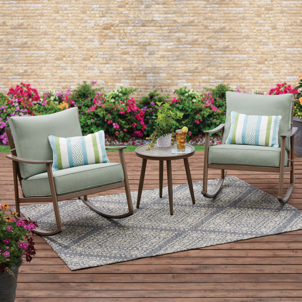 Better Homes & Gardens Roxbury 3-Piece Cushion Rocking Chair Set