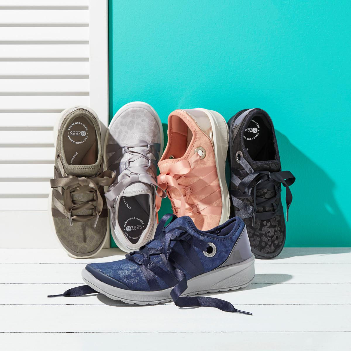 Bzees Glisten Shimmer Machine Washable Women’s Slip-On Sneakers