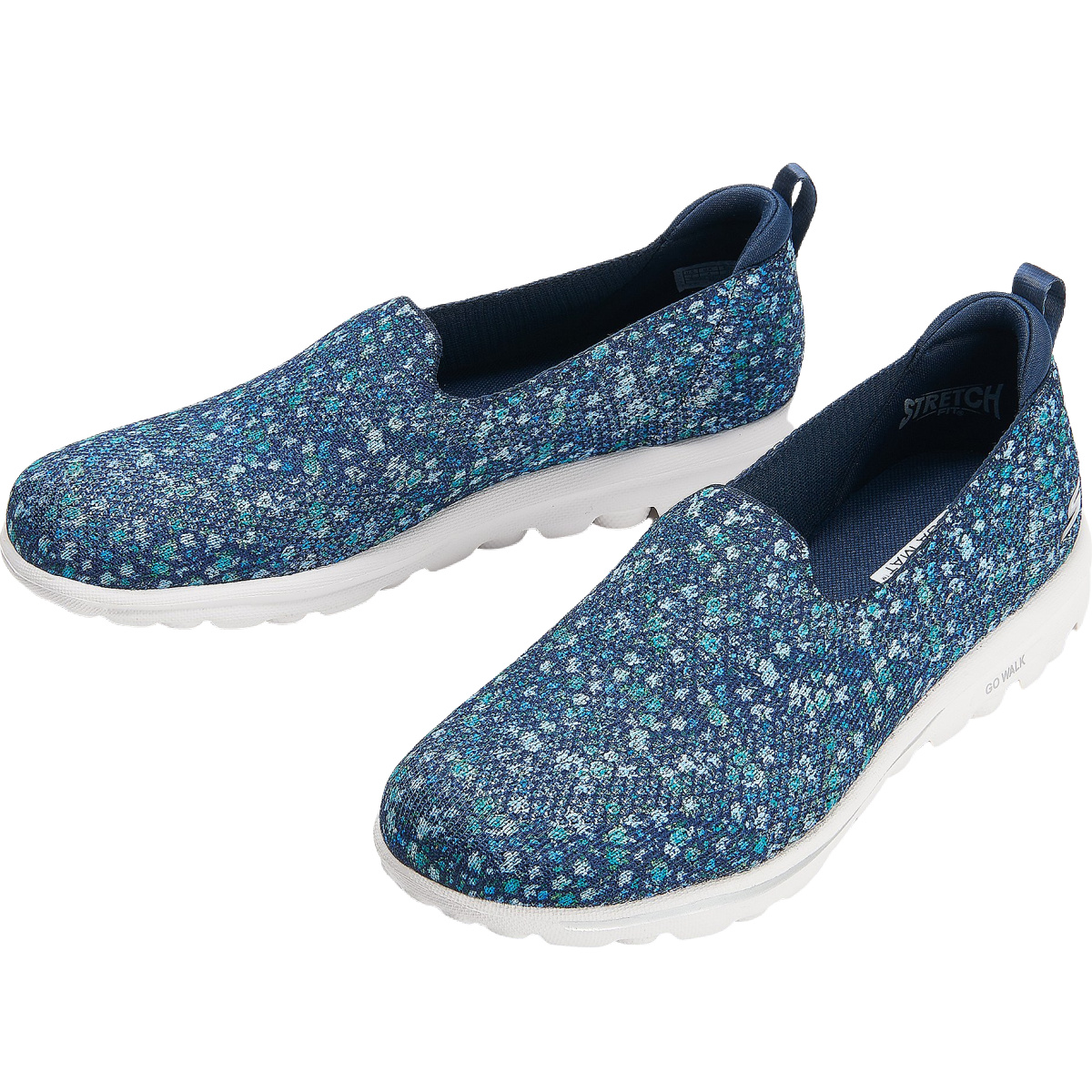 Skechers GOwalk Ocean Blossom Classic Washable Knit Print Slip-Ons