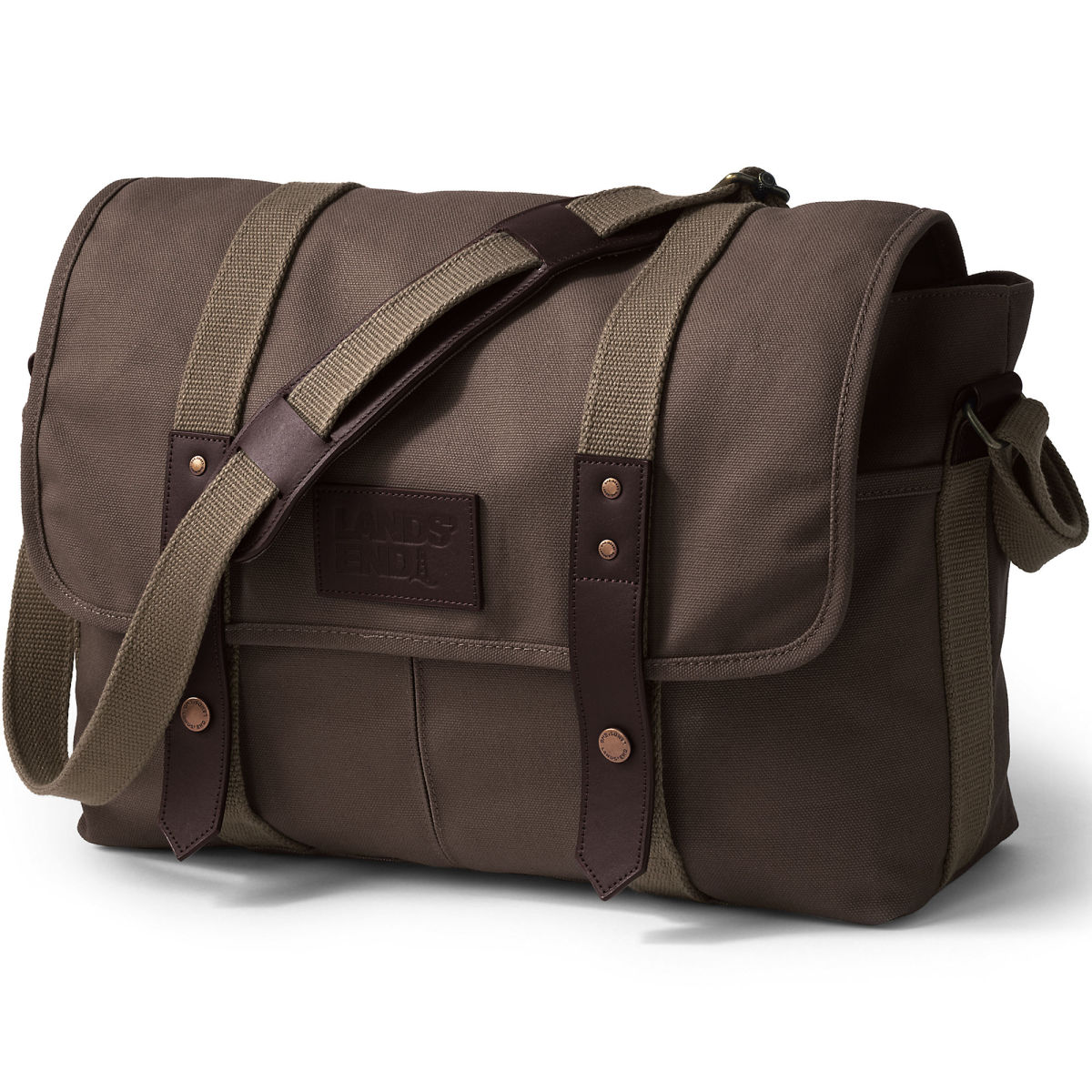 Lands' End Waxed Canvas Messenger Bag