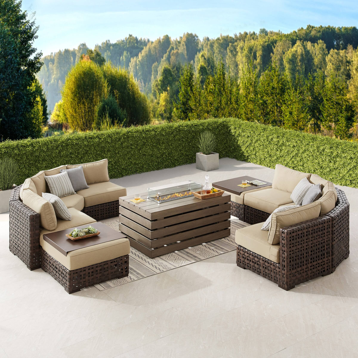 Sirio Oceanside 9-Piece Patio Conversation Set
