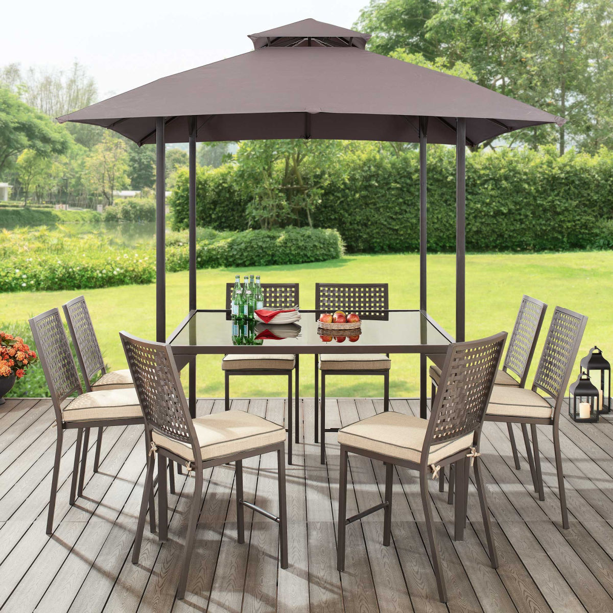 Mainstays Droma 9-Piece Patio Dining Set