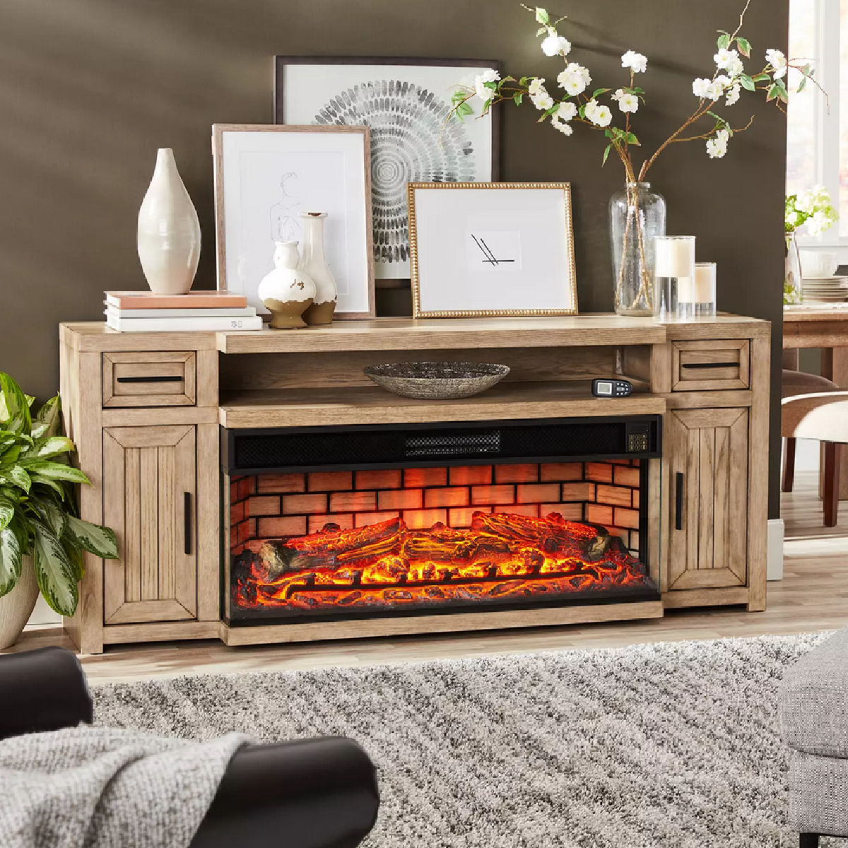 Member’s Mark Delmar 75-Inch Fireplace Console