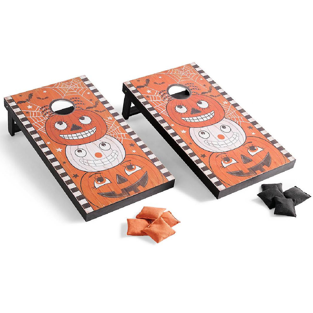 Vintage Pumpkin Mini Indoor Cornhole Game
