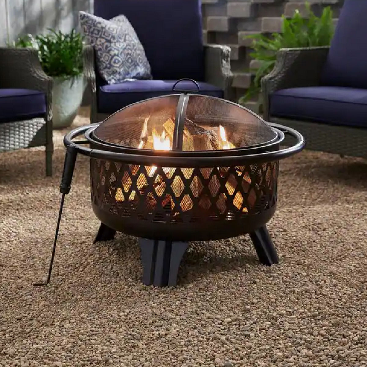 Hampton Bay Piedmont 30-Inch Steel Fire Pit