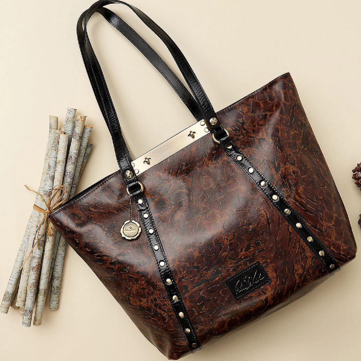 Patricia Nash Benvenuto Leather Tote Handbag