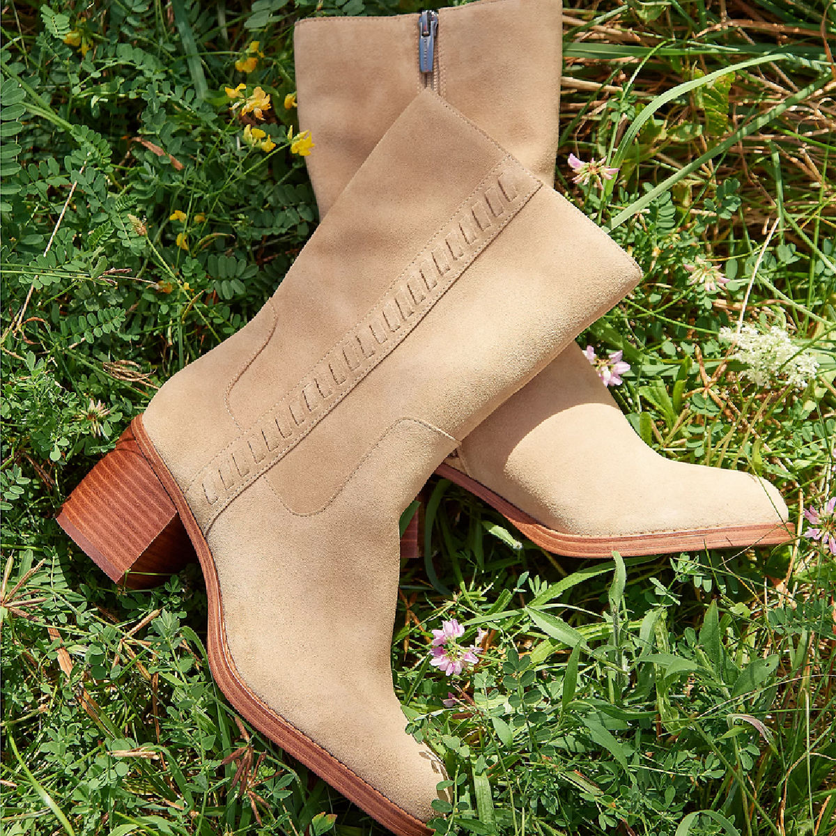 Vince Camuto Zelcinna Water-Repellent Mid-Shaft Suede Boots
