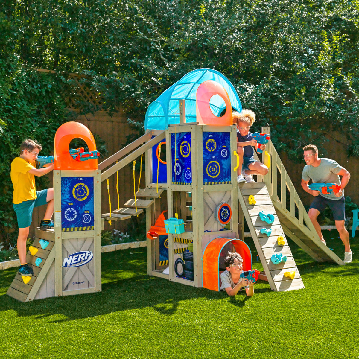 KidKraft Nerf Command Base Battle Fort Wooden Two-Story Playset