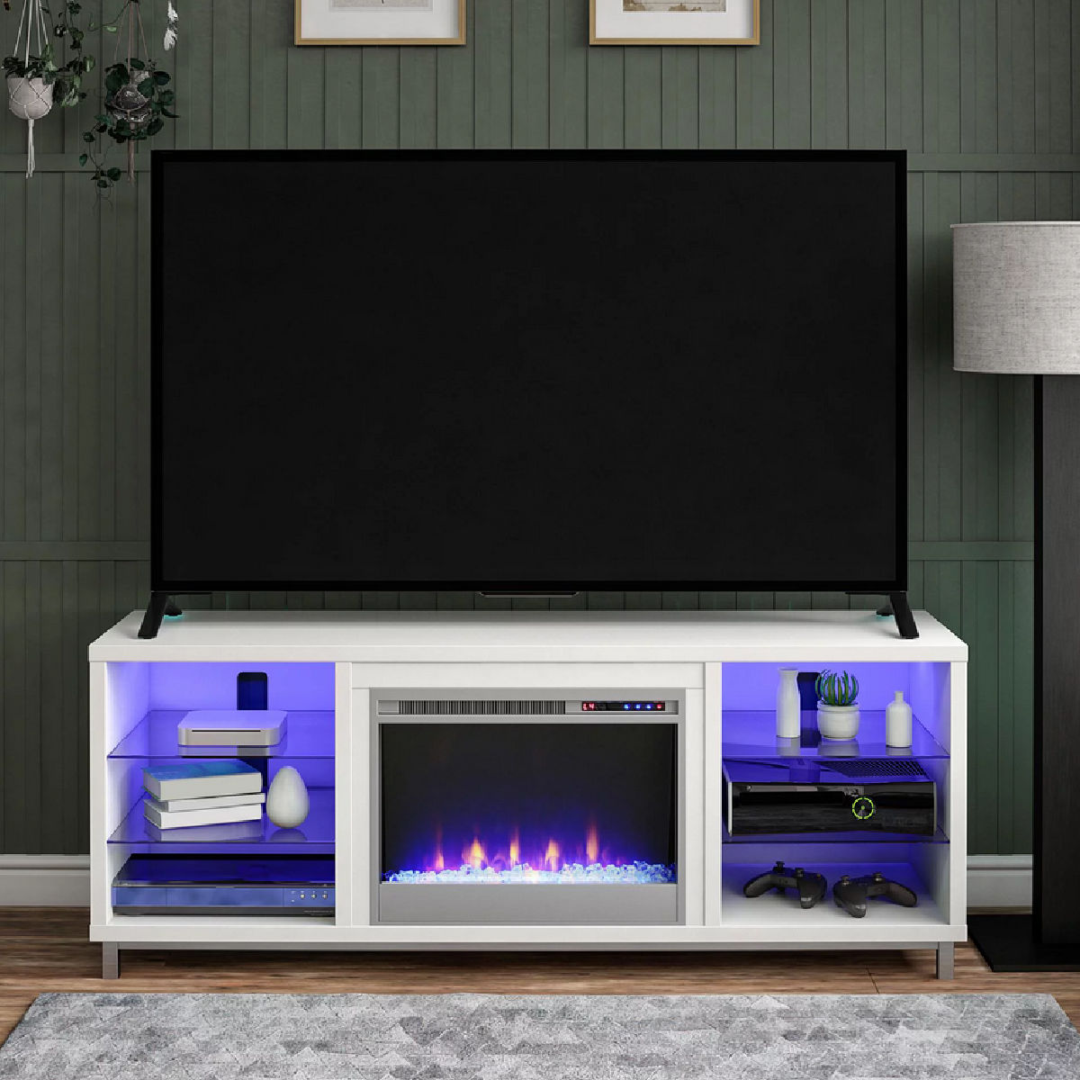 Ameriwood Home Lumina Fireplace TV Stand
