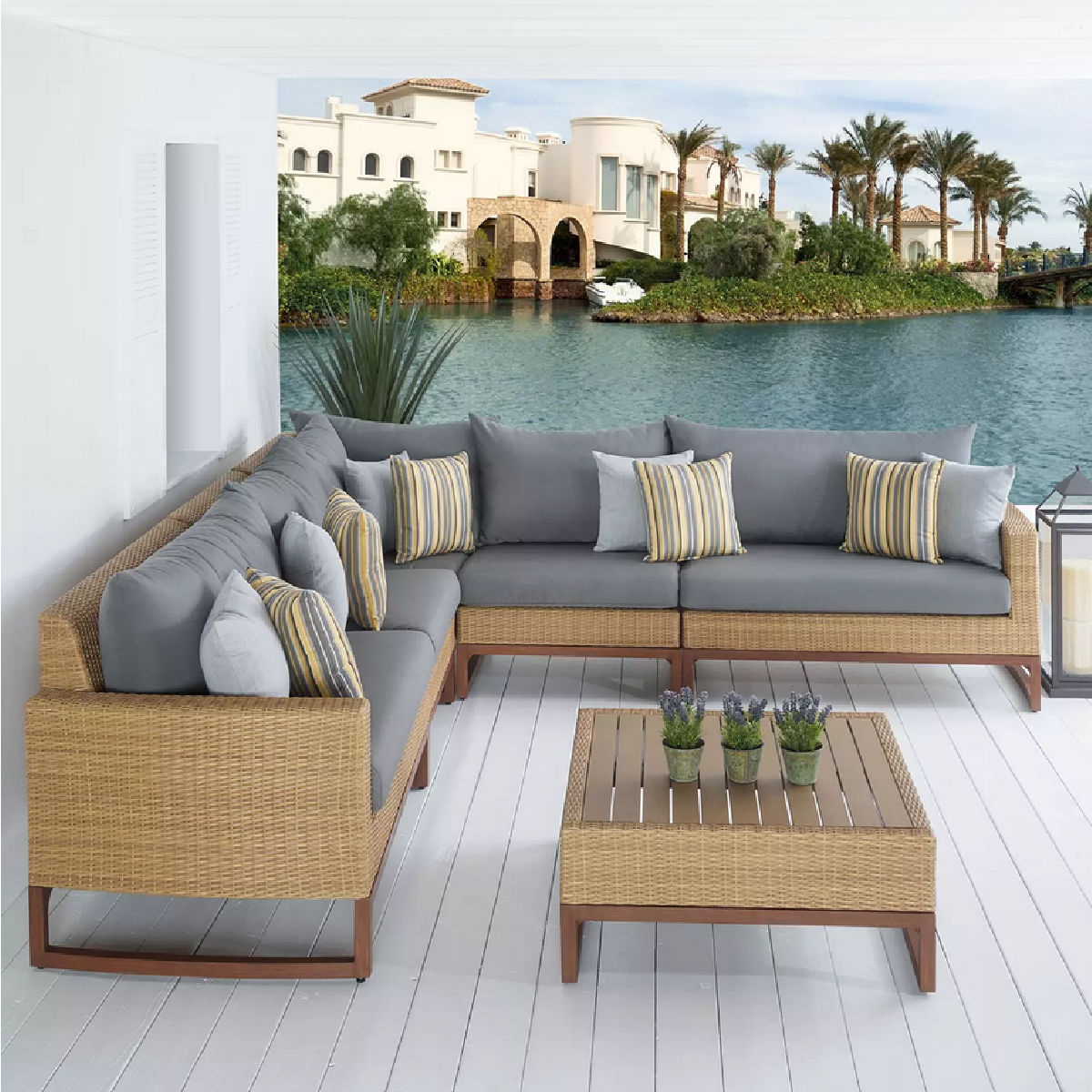 RST Brands Mili 6-Piece Patio Sectional Sofa