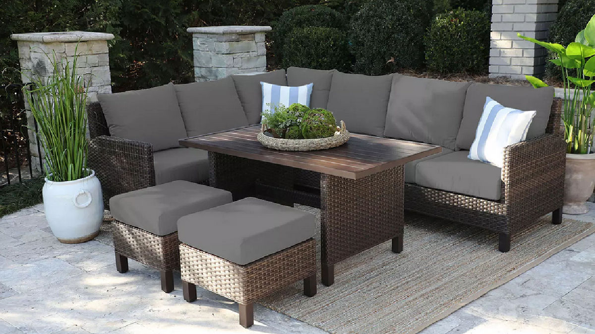 Canopy Home and Garden Bradford 6-Piece Low Dining Patio Sectional Set