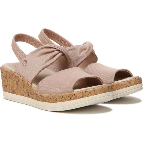 BZees Remix Washable Slingback Wedge Sandals