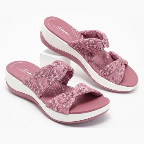 Clarks Cloudsteppers Arla Coast Jersey Slide Sandals