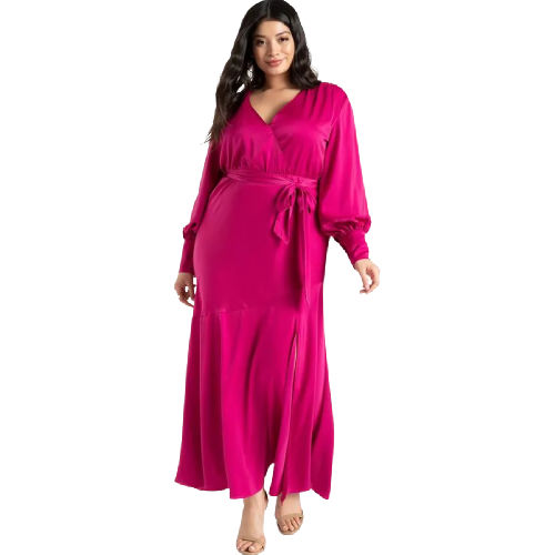 ELOQUII Satin Maxi Dress