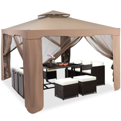 Gymax 10'x 10' Canopy Gazebo Tent Shelter