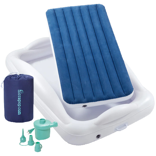 Hiccapop Inflatable Toddler Travel Bed with Safety Bumpers