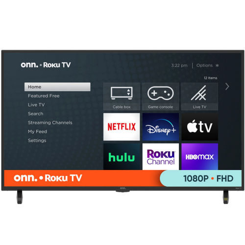 onn. 100069992 43-Inch LED Roku Smart HDTV