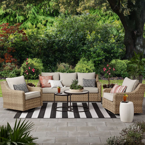 Better Homes & Gardens River Oaks 5-Piece Wicker Patio Conversation Set