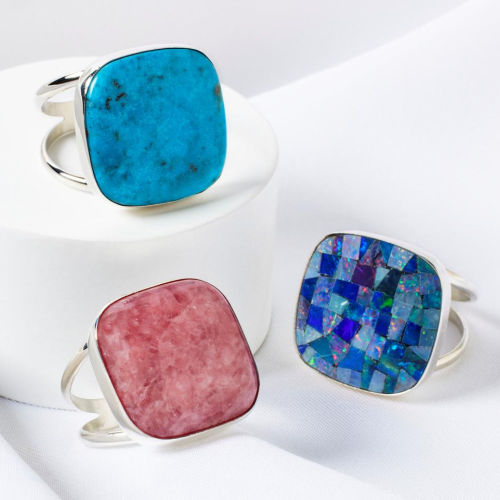 Jay King Sterling Silver Peruvian Turquoise Cushion-Cut Ring