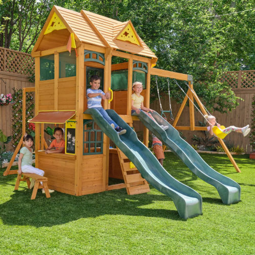 KidKraft Overland Heights Wooden Swing Set