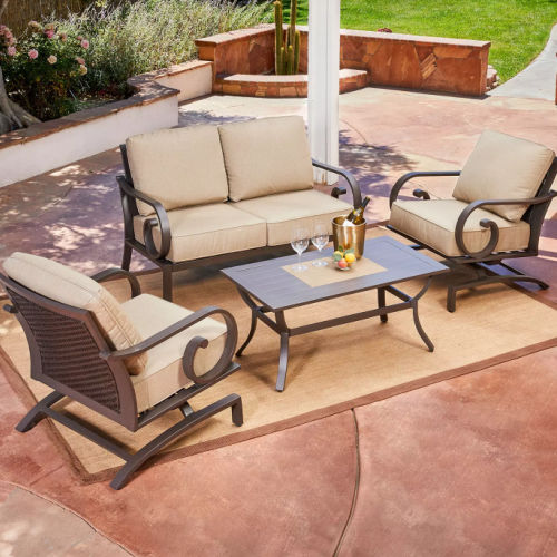 Royal Garden Monte Carlo 4-Piece Patio Conversation Set