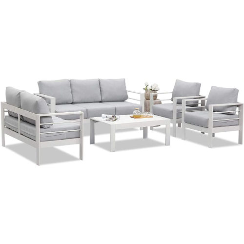 Superjoe Al01234 5-Piece Aluminum Patio Sectional Sofa Set