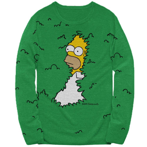 The Simpsons Homer Bushes Meme Sweater