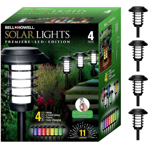Bell + Howell Color Changing Solar Powered Pathway Lights